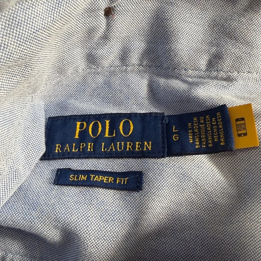 Polo Ralph Lauren Mens Slim Taper Fit Navy Blue Elastic Waist Chino Pants Large